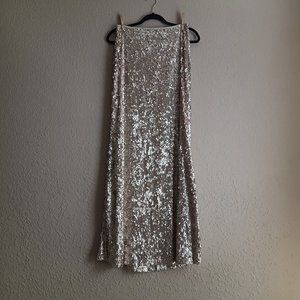 Size Medium Matt Gold Sequin Maxi Skirt
